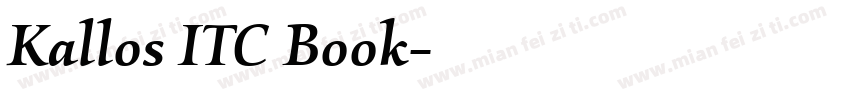 Kallos ITC Book字体转换